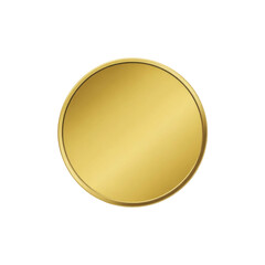 Shiny gold coin isolated on black background perfect for finance wealth symbol illustration