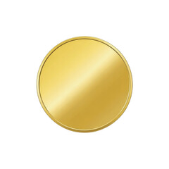Shiny golden coin isolated on dark surface perfect for financial investment imagery and design