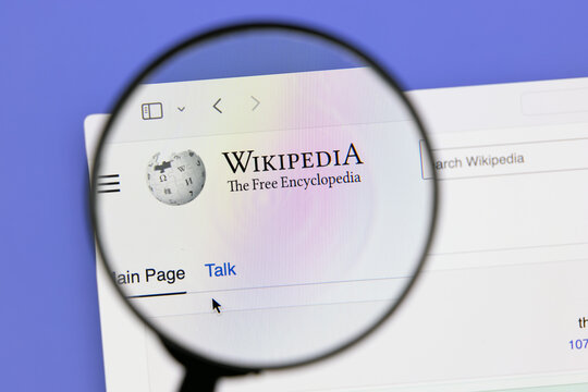 Ostersund, Sweden - Aug 23 2025: Wikipedia website. Wikipedia is a free online encyclopedia written and maintained by a community of volunteers.