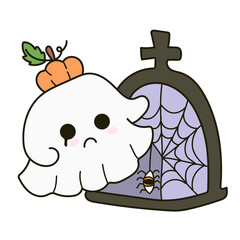 Adorable ghosts, pumpkins, and spooky-cute Halloween clipart. Perfect for party invites, decor, stickers, and designs. Transparent PNG for easy use.