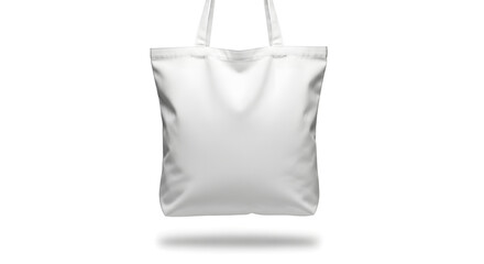 A clean white blank canvas tote bag, perfect for customization and everyday use