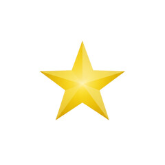 Obraz premium Golden star isolated on transparent background