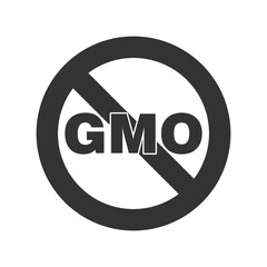 No GMO sign icon isolated on transparent background