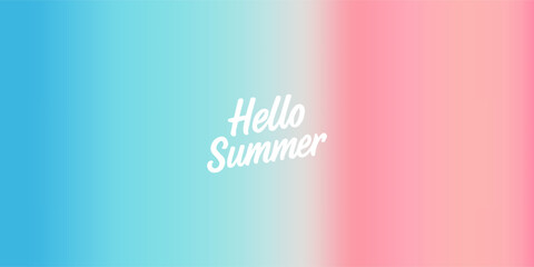 Summer exotic background with abstract soft gradient landscape. colourful gradients blurred summer banner, poster, cards for holiday season,    brochure for summer flyer, celebration, ads, branding.