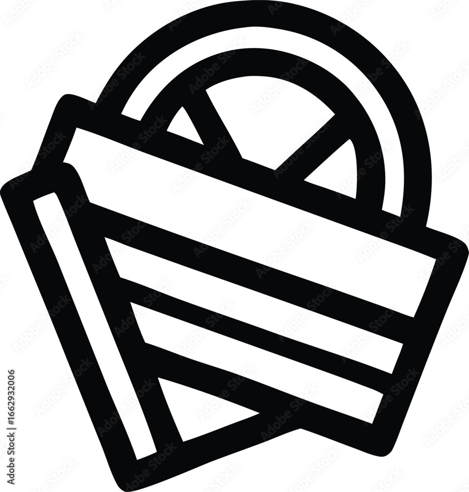 Poster symbolic representation of a compass and books stacked together indicating navigation and knowledge 
