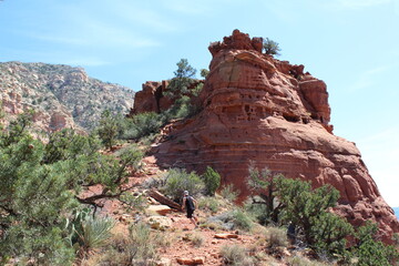 Fototapeta premium Hiking among Arizona rocks