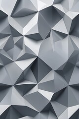 Fototapeta premium AI Generative. Abstract Gray Polygonal Surface Texture.3