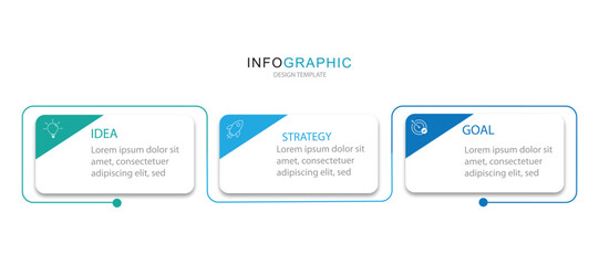 Obraz premium Timeline diagram infographic chart template for business 3 parts, options, presentation with diagram elements vector illustration. 