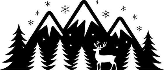 Mountain Silhouette Vector Art