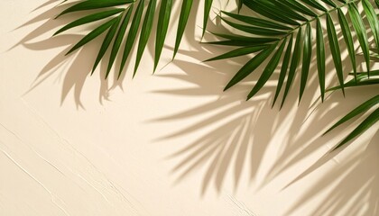 Obraz premium A single palm tree stands on a sandy beach, its tropical branches reaching towards the summer sky