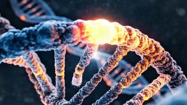 Dynamic DNA helix glows with science and discovery