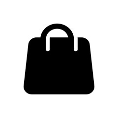 Black shopping basket with a handle and a credit card icon for online purchases and transactions