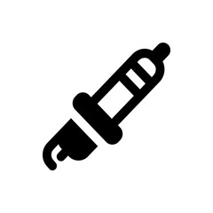 Illustration of a black dropper with a rounded top and a narrow tip releasing a single drop of liquid