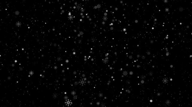 Animation of falling snowflakes