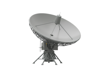 Satellite Dish Antenna: Communication Technology isolated on transparent background