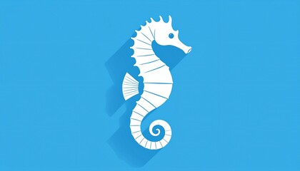 Fototapeta premium Minimalist Seahorse Graphic