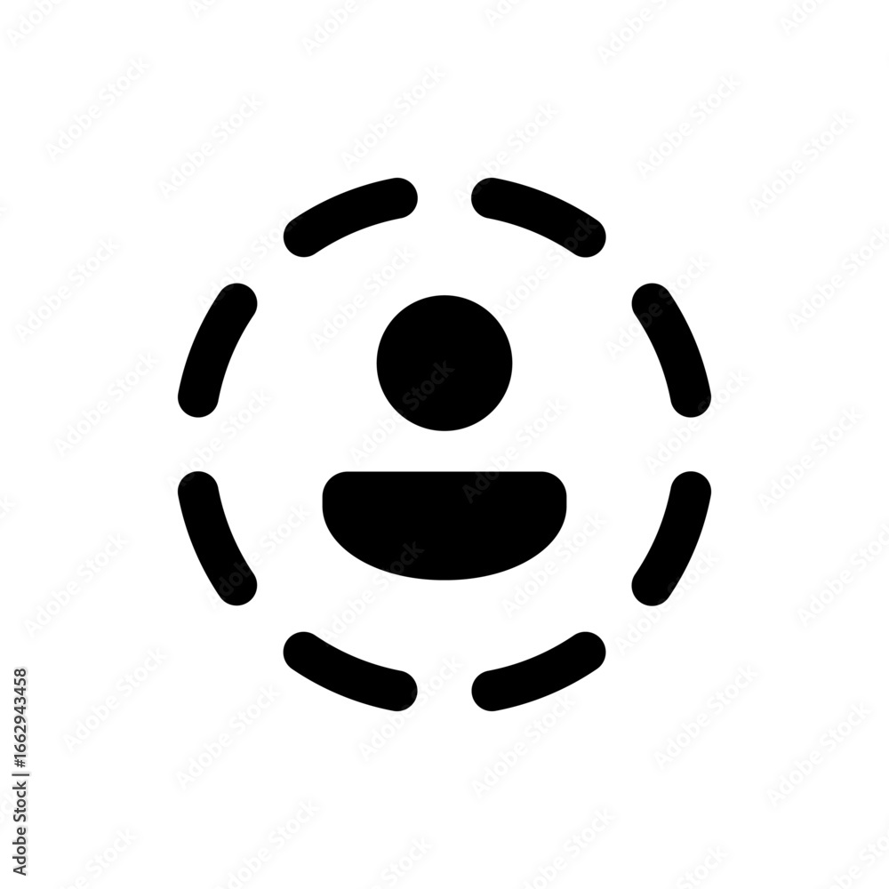 Poster two abstract figures depicted with rounded shapes in solid black against a white background design e