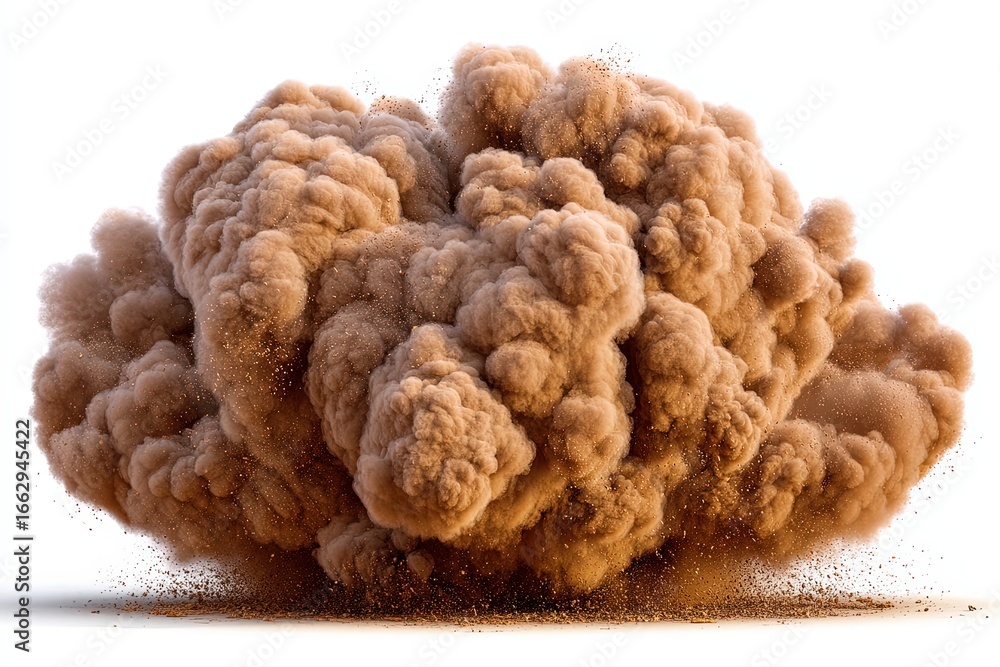 Aufkleber dramatic cloud of dust billowing upward capturing the essence of chaos vibrant energy and nature's t
