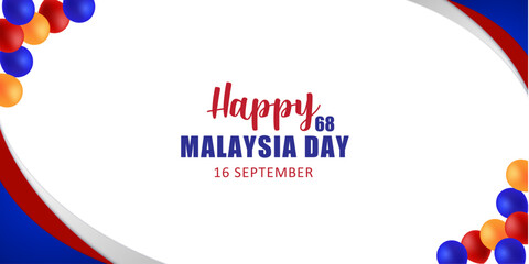 happy malaysia day 16 september banner background