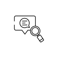 Search Comment icon design with white background stock illustration