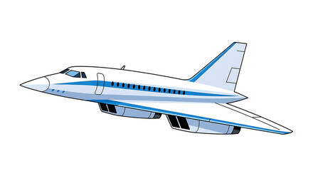 Obraz premium Aerial views of commercial aircraft in flight and in various stages of travel, including takeoffs, landings, and vector illustrations