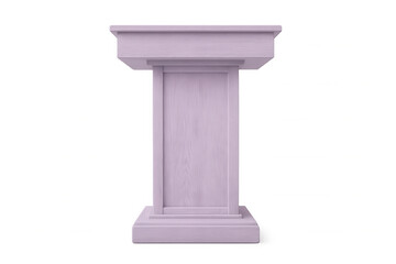 Naklejka premium Purple wooden podium isolated on transparent background, ideal for presentations, speeches, and conferences