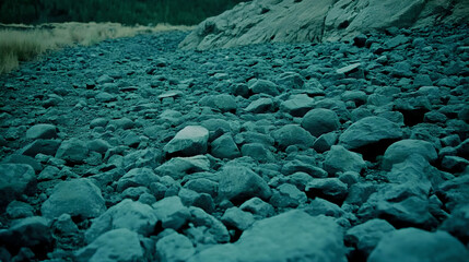Raw rare earth mineral crystals on the weathered crust of yellow brown granite exhibit metallic...