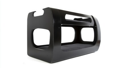 Modern Black Pet Bed with Sleek Design and Enhanced Comfort Features