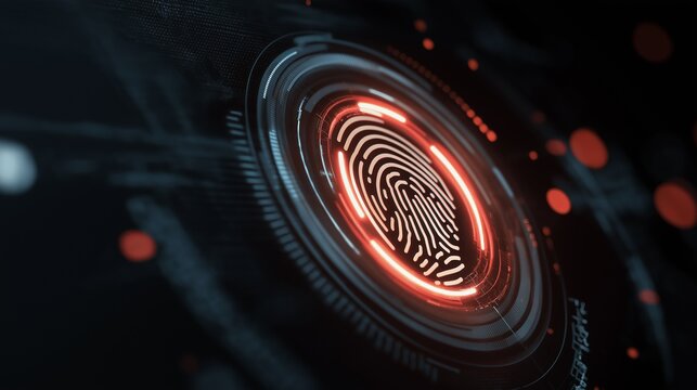 Glowing digital fingerprint scanner