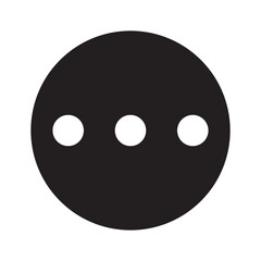 More vertical icon. Three dots button symbol modern, simple, vector, icon for website design, mobile app, ui. Vector Illustration on black background.