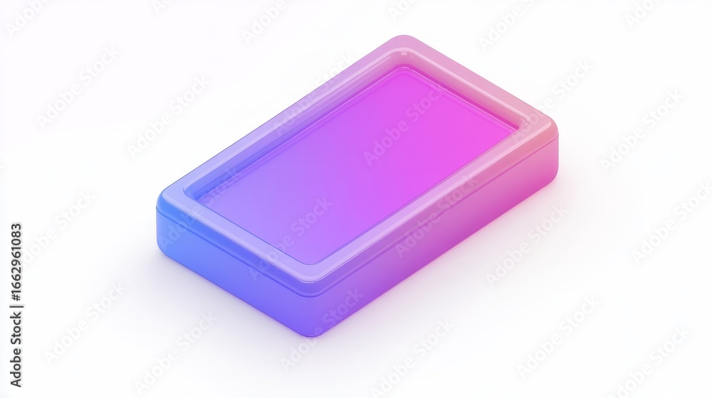 Poster abstract gradient rectangle with soft edges in vibrant colors
