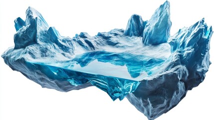 Obraz premium Glacial Iceberg with Clear Water Surface in Arctic Landscape