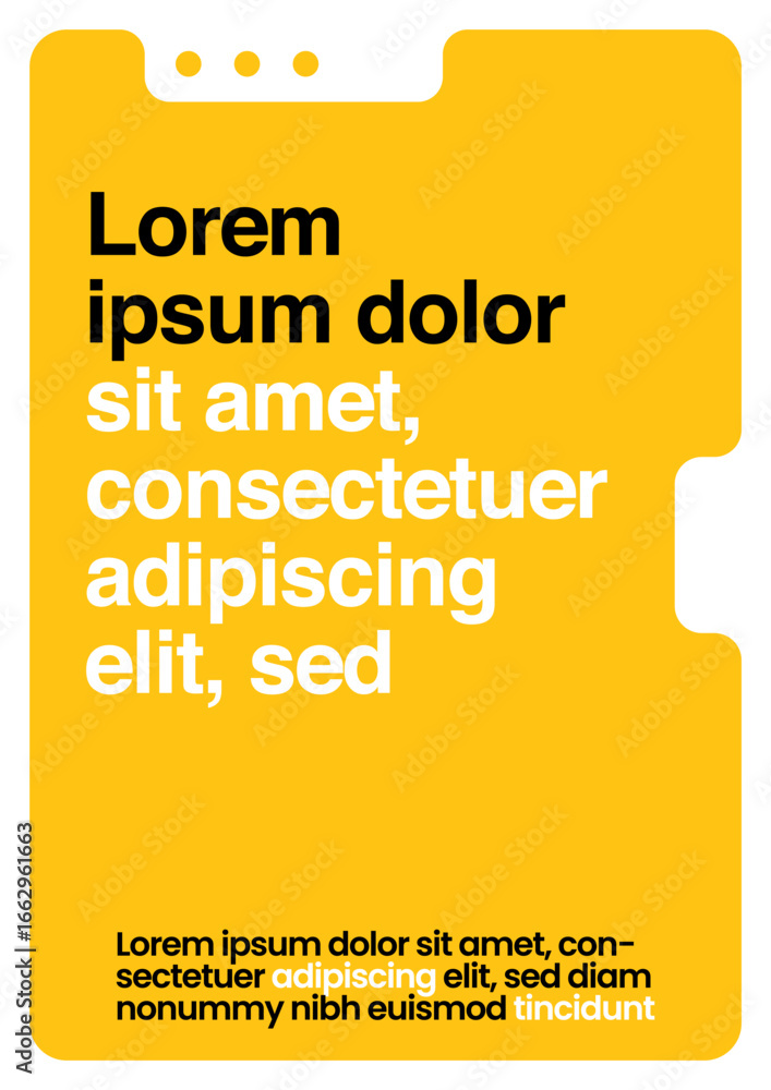 Aufkleber modern layout design for web or print display. poster layout with ui window style