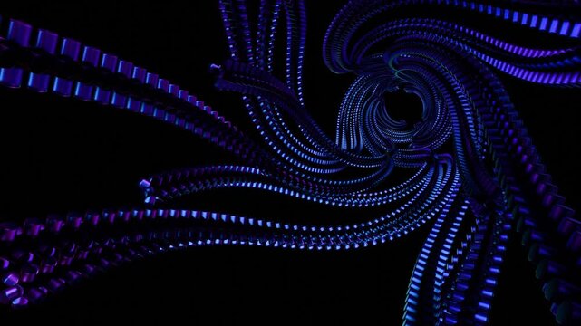 Abstract swirling blue and purple patterns