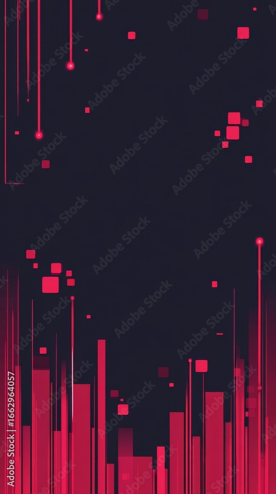 Poster vibrant and modern abstract background featuring a dynamic geometric pattern of interlocking red and