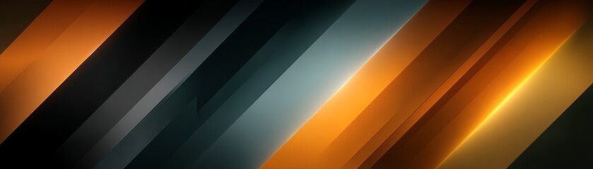 Dynamic abstract background featuring a modern geometric pattern with vibrant orange and bold black diagonal stripes creating a visually striking and energetic artistic composition.