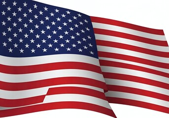 Waving American flag symbolizes patriotism and freedom, perfect for Independence Day celebrations