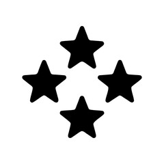 Obraz premium Four black stars in a square formation with rounded edges design