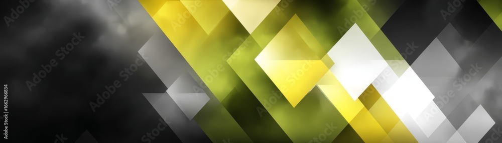 Aufkleber dynamic abstract geometric background featuring seamless mosaic pattern of yellow and white triangle
