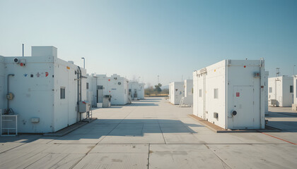 Sun-Drenched Industrial Complex: Architectural Photography of a Modern Facility