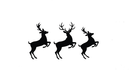 deer silhouette vector illustration