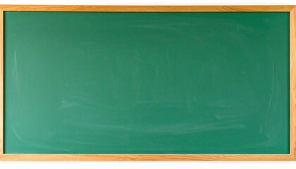 Empty green chalkboard