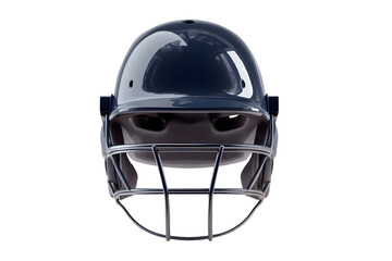 Fototapeta premium Dark blue american football helmet front view realistic studio shot isolated on transparent background