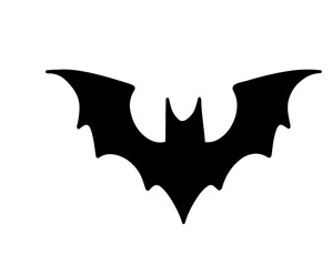 black silhouette of a bat