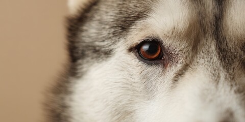 The mesmerizing close-up of a husky's captivating eye.