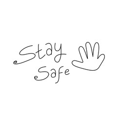 stay safe sign icon