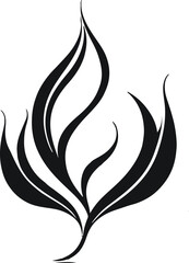 tribal tattoo design black flame icon logo abstract fire vector symbol energy design illustration 
