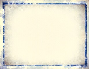 Vintage Blue Frame, Blank Paper Texture, Digital Design
