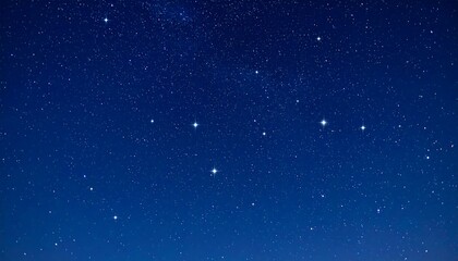 Fototapeta premium Starry night sky. Deep blue canvas dotted with numerous, bright stars