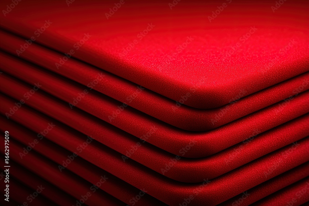 Poster a close-up exploration of richly textured red surfaces showcasing layers that suggest depth in compo